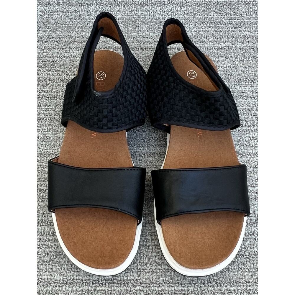 BERNIE MEV Babe Ankle Strap Sandal - Black Women's Size 6.5 US